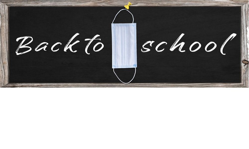 Chalkboard with 'Back to School' written on it